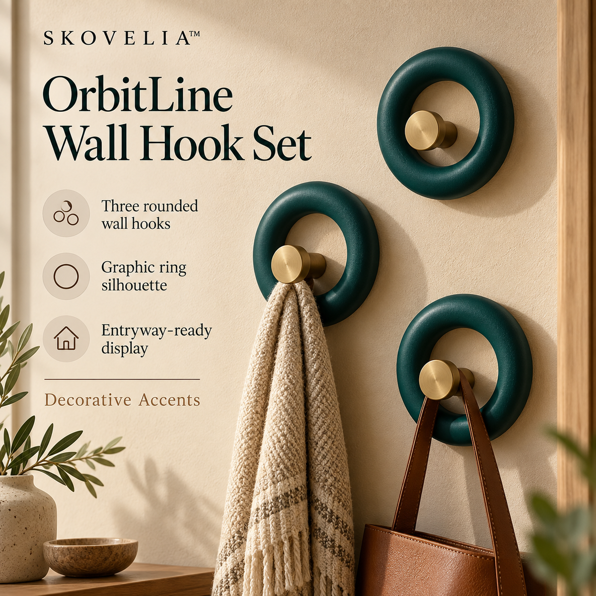 SKOVELIA™ OrbitLine Wall Hook Set