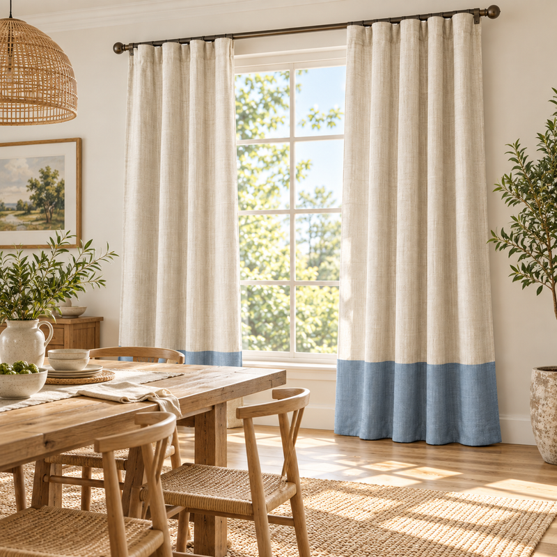 SKOVELIA™ Airfold Linen-Look Curtain Pair