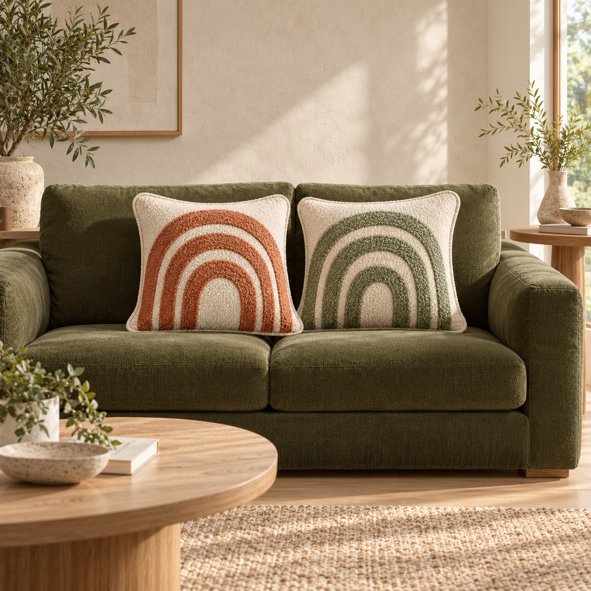 SKOVELIA™ ArcSoft Bouclé Cushion Pair
