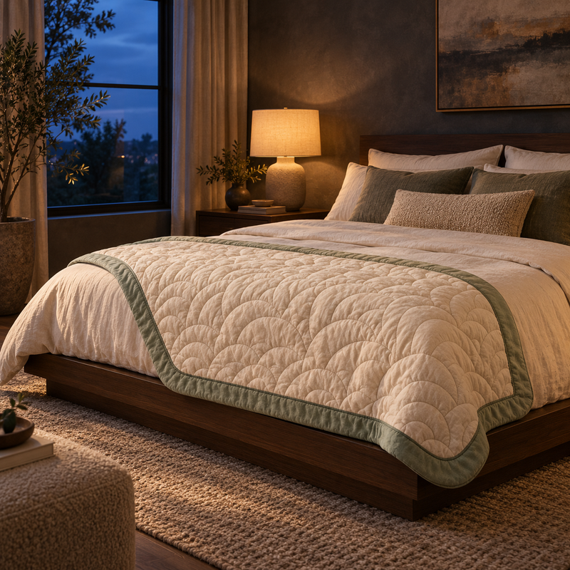 SKOVELIA™ Cloudline Quilted Throw