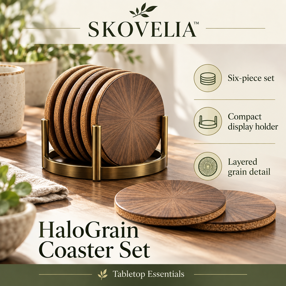 SKOVELIA™ HaloGrain Coaster Set