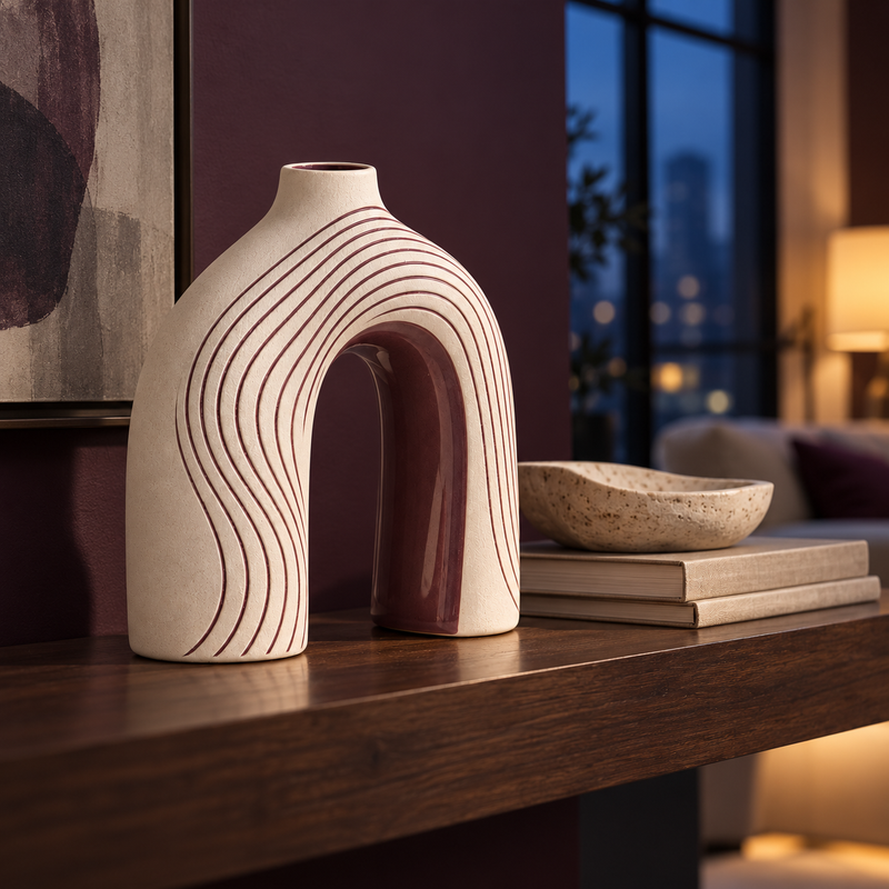 SKOVELIA™ LumaArch Ceramic Vase