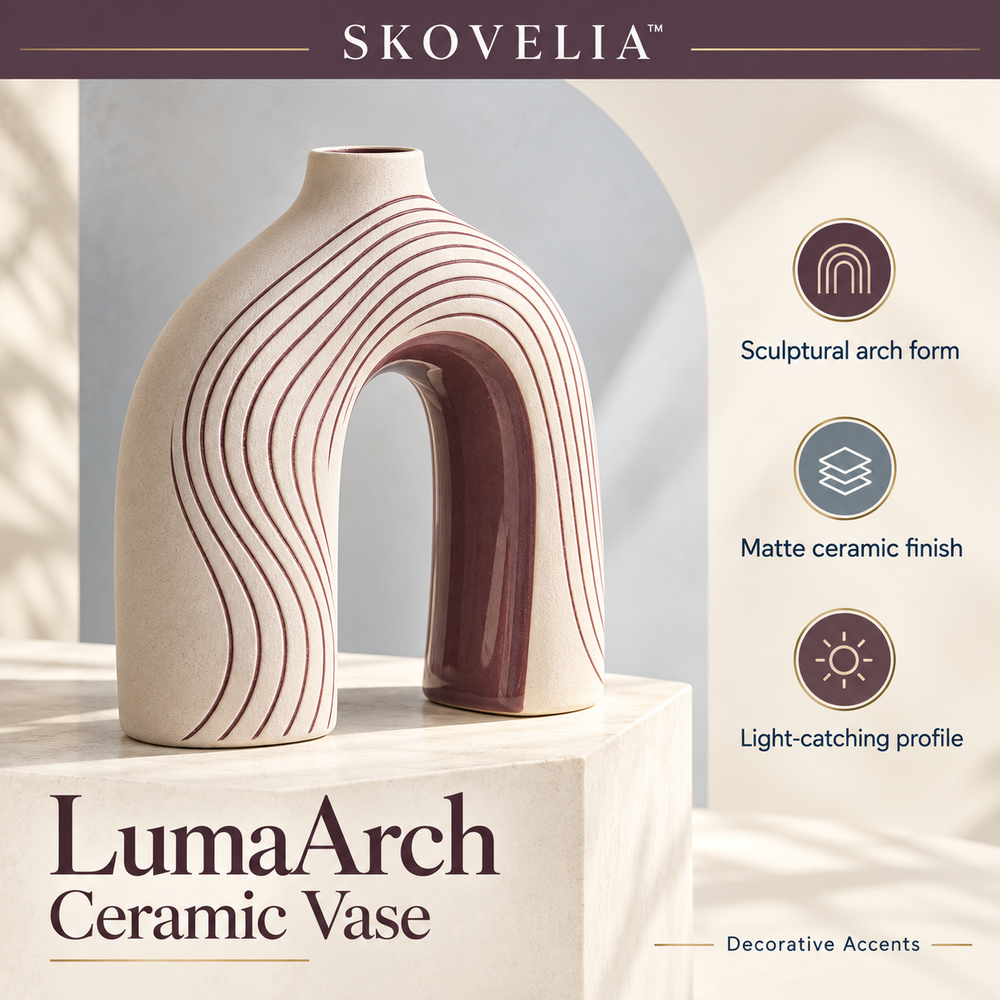 SKOVELIA™ LumaArch Ceramic Vase