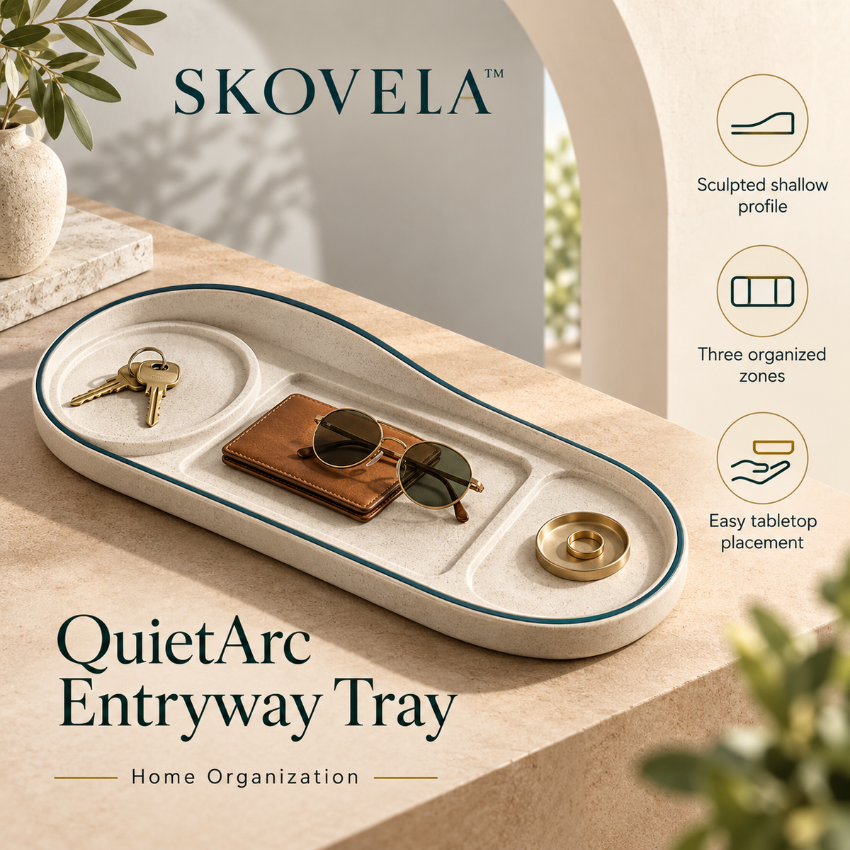 SKOVELIA™ QuietArc Entryway Tray